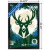 Trends International NBA Milwaukee Bucks - Maximalist Logo 23 Framed Wall Poster Prints - 3 of 4