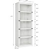 5 Tier Bookcase, Farmhouse Book Shelf with Storage, 67.4 Inch Tall Open Display Bookshelves - 2 of 4