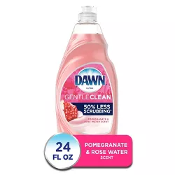 Dawn Ultra Gentle Clean Dishwashing Liquid Dish Soap, Pomegranate & Rose Water Scent - 24 fl oz