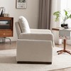 YOUNIKE 27.6” W Armchair Velvet Upholstered Single Sofa Makeup Vanity Chair Modern Living Room Accent Chair with Solid Wood Base - 4 of 4