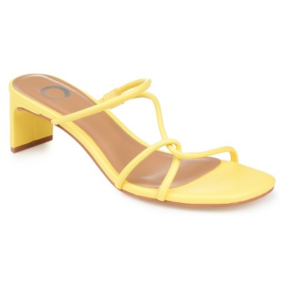Journee Collection Womens Rianne Open Square Toe Half Block Heel Sandals
