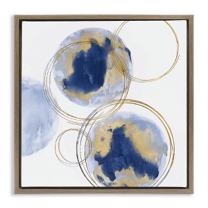 Stupell Industries Golden Rings and Circles Abstraction, 18" x 18" - 1 of 4