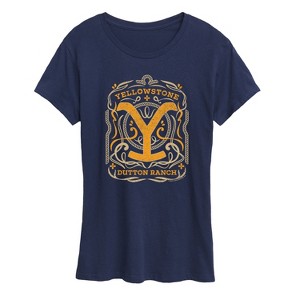 Women's - Yellowstone - Yellowstone Flourish Design Short Sleeve Graphic T-Shirt - 1 of 4