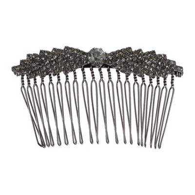 Unique Bargains Women's Wing Shape Hair Comb Insertion Tool Black 1 Pc