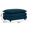 GDFStudio Yule Modern 76.7" Chenille Upholstered Loveseat with Pillows - 3 of 4
