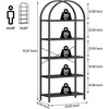 Arched Bookshelf 5 Tier Bookcase 70.87in - 4 of 4