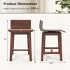 Costway Swivel Dining Chair Set of 4 Farmhouse Wooden Kitchen Chairs Armless Side Chairs - 3 of 4