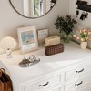 Famapy White Dresser w/Seat Chest and Storage 6 Drawer Closet Island Cabinet Bedroom Organization Bench Storage Cabinet Display Top - 2 of 4