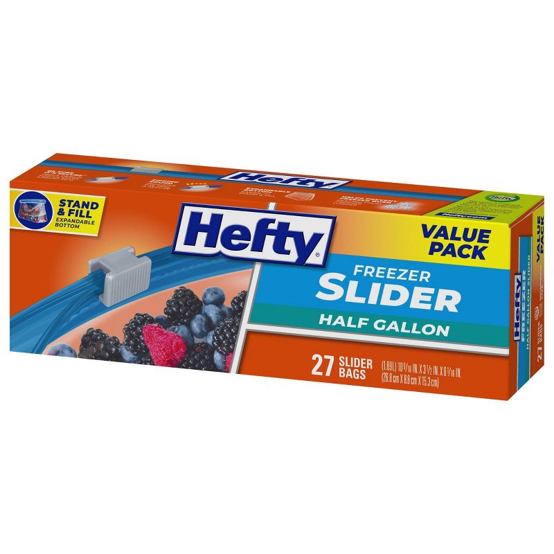 Hefty Half Gallon Freezer Slider Bags - 27ct, 3 of 8