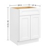 LOVMOR 24"W*21"D*34.5"H in Plywood Soft-Close Bath Vanity Cabinet without Top for Kitchen, Bathroom, Living Room - 3 of 4