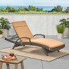 GDFStudio Olivia Outdoor Water Resistant Fabric Chaise Lounge Cushion - 2 of 4