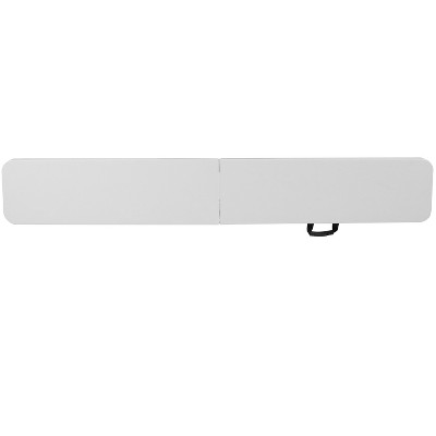 Granite White 6-Foot Folding Bench with Metal Frame