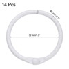 Unique Bargains Iron Round Snap Durable Smooth Glide Shower Curtain Ring 14 Pcs - 2 of 4