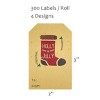 Wrapables Christmas Holiday Gift Tag Stickers and Labels Roll for Gift-Wrapping, Labeling, Package Decoration (300pcs), Holly Jolly - 2 of 4