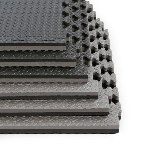 Xspec 1 Extra Thick Reversible Eva Foam Gym Mats 12 Pcs 48 Sq Ft, Black &  Grey : Target