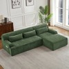 Chenille L-Shaped Sectional Sofa, Minimalist Comfy Sleeper Couch for Living Room, Apartment & Reception Spaces, No Assembly Required - 4 of 4