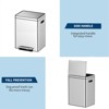 Stainless Steel Trash Can, Double Sorting Bin with Soft Close Lids, Removable Inner Bucket and Foot Pedal, for Kitchen, Office - 4 of 4