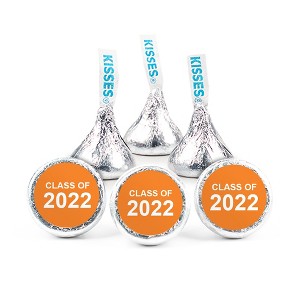 324ct Orange Graduation Stickers Class of 2023 for Hershey's Kisses or Lifesavers Mints (3 Sheets - 324 Stickers) Party Favors - By Just Candy - 1 of 2