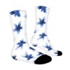 Loose Indigo Florals Women Printed Crew Socks Funny Funky Socks Soft Polyester Novelty Gifts for Artists Men - 3 of 4