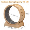 Wooden Cat Exercise Wheel with Silent Ball Bearings,Indoor Cat Running Treadmill with Carpet Track for Small and Medium Cats-LAOTIES - 2 of 4