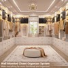 Aheaplus Wall Cabinet with Hanging Rods, Laundry Cabinet with Shelves, Reversible Cabinet with Door & Shelf Tower - 3 of 4