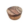 Berard Olive Wood Dual Salt Cellar with Swivel Lid, 2-Compartment Round Box - 2 of 3