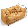 SEVOBAL Sofas Oversized Bean Bag Chair with Armrests High-Resilience Foam and Soft Chenille for Living Room Bedroom, Yellow, 73.2"*38.6"*30.7" - 2 of 4