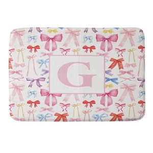 Deny Designs April Lane Art Bows Monogram Memory Foam Bath Mat - 1 of 4