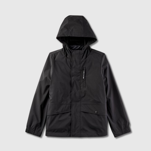 Kids black rain coat online