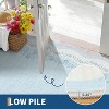 Washable Scalloped Area Rug, Non Slip Low Pile Floor Carpet, Indoor Foldable Bath Mat for Bedroom Hallway Kitchen Entryway Living Room - 2 of 4