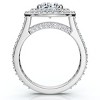 Pompeii3 2CT Round Double Halo Diamond Engagement Ring 14k White Gold Lab Created - 2 of 4