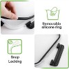 8-Pack 36oz Large Glass Meal Prep Containers with Leak-Proof Snap Lock Lids - 3 of 4