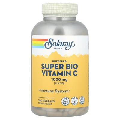 Solaray Buffered Super Bio Vitamin C, 360 VegCaps
