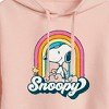 Women's - Peanuts - Snoopy Rainbow Clouds Cropped Graphic Hoodie - 2 of 4
