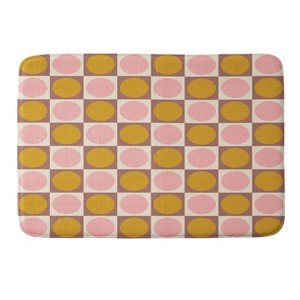 June Journal Autumn Checkerboard Memory Foam Bath Rug Cream - Deny Designs: Machine Washable, Microfiber, Rectangular Bath Mat - 1 of 3