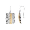 Silpada 'Florid' Sterling Silver with 14K Yellow Gold Plating Cubic Zirconia Drop Earrings - 2 of 4