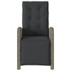 vidaXL Reclining Patio Chair with Footrest Gray Poly Rattan - 4 of 4