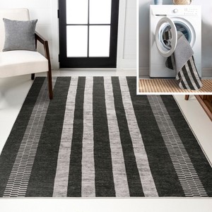 JONATHAN Y Vichy Geometric Striped Machine-Washable Area Rug - 1 of 4