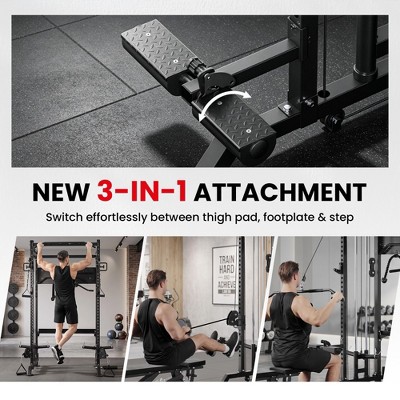 Mikolo Power Rack, 2000LB Capacity Power Cage with Dual Pulley Cable ...