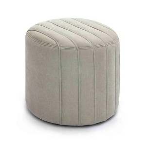 TOV Furniture Pouch Chenille Upholstered Round Ottoman - 1 of 4