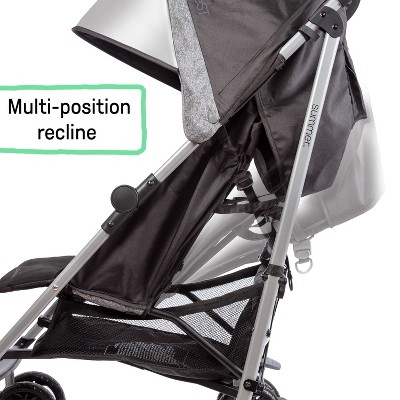 Black and Gray Lightweight Steel Frame Umbrella Stroller