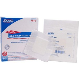 Dukal 4075 Non Woven Island Dressing 4 in. x 4 in. (Pack of 25) - 1 of 4