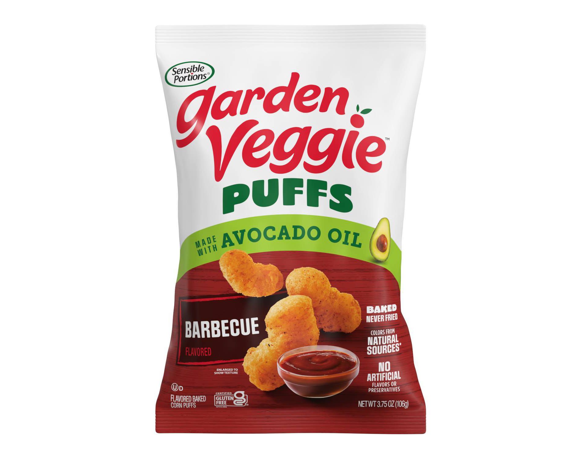 Sensible Portions Garden Veggie Puffs BBQ with Avocado Oil - 3.75oz