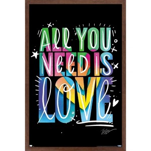 Trends International Jason Naylor - All You Need Is Love Framed Wall Poster Prints - 1 of 4
