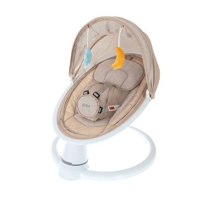 Nuby Auto Baby Swing with Mosquito Net and Canopy Pillow - Beige - 1 of 4