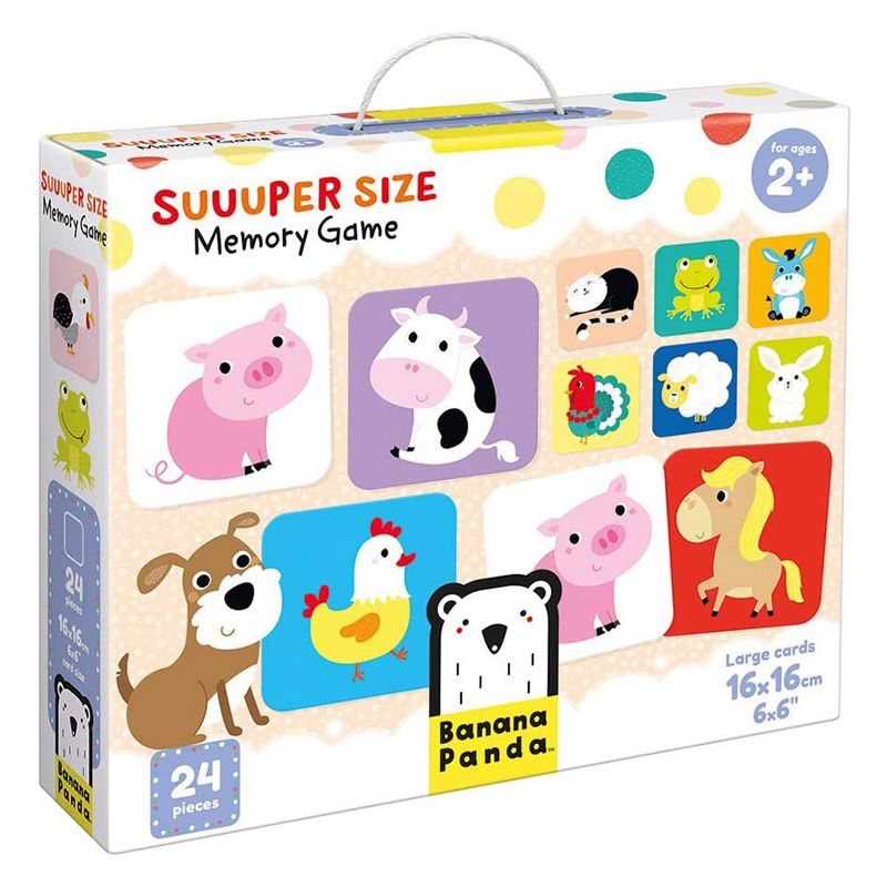 Banana Panda Young Children's Suuuper Size Memory Game - Farm Animals - 24 Pieces, 5 of 6