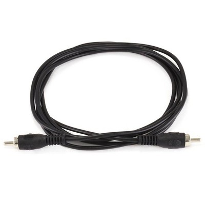 Monoprice Single-Channel Cable - 6 Feet - Black | RCA Plug/Plug Male/Male, ideal for short, low-frequency connections