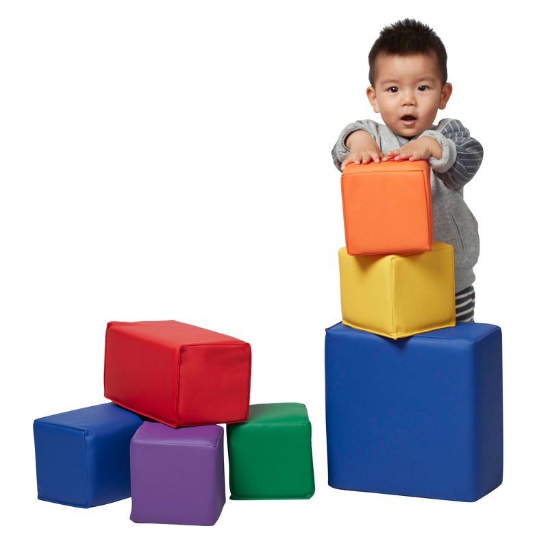ECR4Kids Softzone Foam Toddler Building Blocks, Soft Play for Kids, 7pc Set, 4 of 11