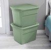 Sterilite 18 Gal Storage Tote, Stackable Bin with Lid, Plastic Container to Organize Clothes in Closet, Basement, Crisp Green Base and Lid, 1-Pack - 4 of 4