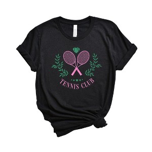 Simply Sage Market Women's Tennis Club Grunge Short Sleeve Graphic Tee - 1 of 3